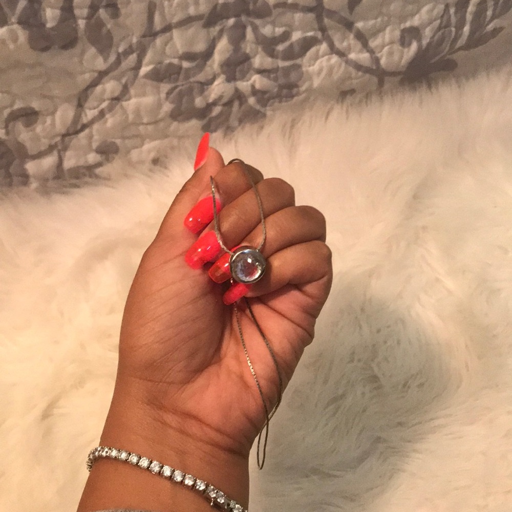 Silver Cain necklace Solid silver pendent.